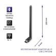 Qoltec Wi-Fi USB adapter with antenna wireless
