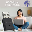 Qoltec Adapter WiFi,BT4.0,USB 600Mbps, wireless