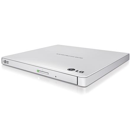 H.L Data Storage | Ultra Slim Portable DVD-Writer | GP57EW40 | Interface USB 2.0 | DVD±R/RW | CD read speed 24 x | CD write speed 24 x | White | Desktop/Notebook 246947