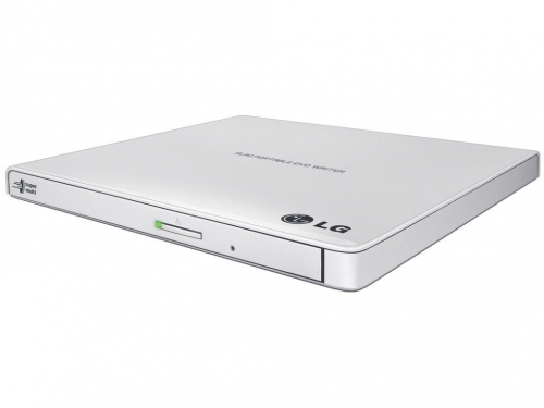 H.L Data Storage | Ultra Slim Portable DVD-Writer | GP57EW40 | Interface USB 2.0 | DVD±R/RW | CD read speed 24 x | CD write speed 24 x | White | Desktop/Notebook