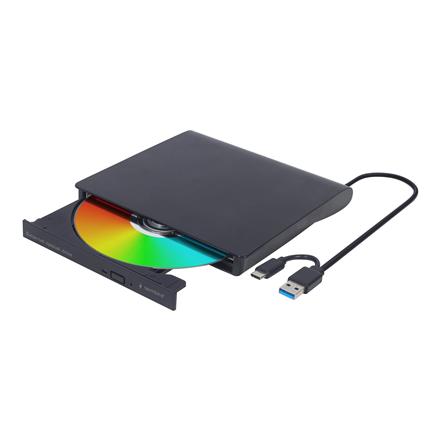 Gembird | External USB DVD Drive | DVD-USB-03 | Interface USB 3.1 Gen 1 | DVD±RW (±R DL) / DVD-RAM | CD read speed 24 x | CD write speed 24 x | Black