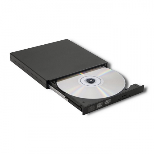 Qoltec External DVD RW recorder USB 2.0, Black