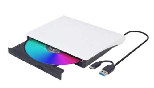 Gembird External USB DVD drive DVD-USB-031-BW Must and Valge