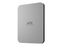 LACIE Mobile Drive HDD USB-C 2TB 2.5inch Moon Silver with USB-C cable