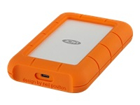 LACIE RUGGED 4TB USB-C USB3.0 Drop crush and rain-resistant for all terrain use orange
