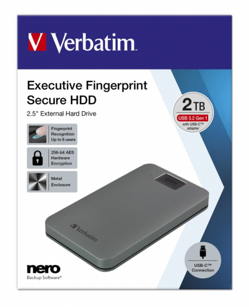 Verbatim Executive Fingerprint Secure WLONONWCRDFXH