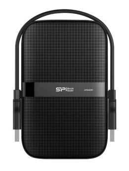 SILICON POWER Armor A60 - Hard drive - 2 TB - external (portable) - 2.5'' - USB 3.2 Gen 1 - black 