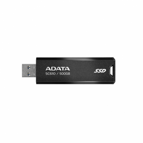 ADATA SC610 - USB flash drive - 500 GB - USB 3.2 Gen 2 - black - Up to 550/500MB/s - SuperSpeed USB 3.2 Gen 2 