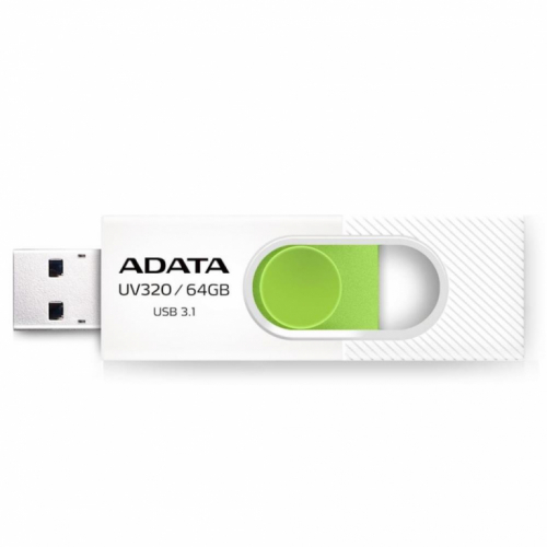 MEMORY DRIVE FLASH USB3.1 64GB/WHITE AUV320-64G-RWHGN ADATA