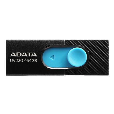 ADATA | USB Flash Drive | UV220 | 64 GB | USB 2.0 | Black/Blue