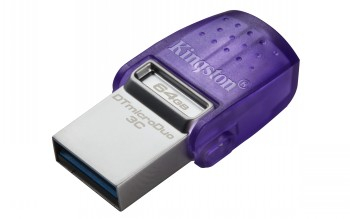 KINGSTON 64GB DATATRAVELER MICRODUO 3C 200MB/S DUAL USB-A + USB-C F-DTDUO3CG3/64GB