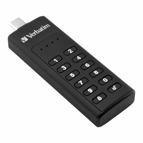 USB-Stick  64GB Verbatim 3.2 Typ C Keypad Secure Drive AES