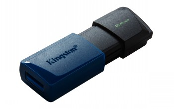 KINGSTON 64GB USB3.2 GEN 1 DATATRAVELER EXODIA M (BLACK + BLUE)