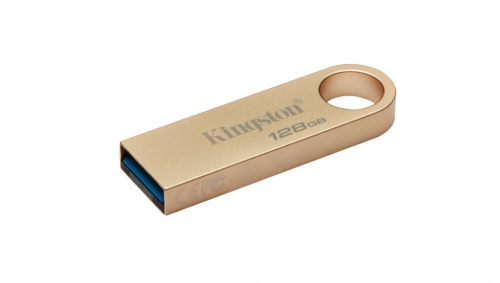 Kingston 128GB 220MB/s Metal USB 3.2 Gen 1 DataTraveler SE9 G3, Gold Premium metal casing