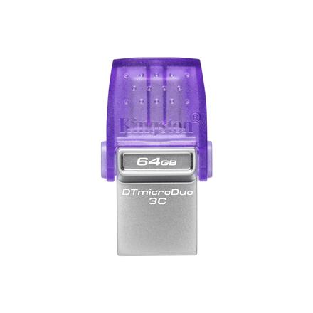 Kingston | DataTraveler | DT Micro Duo 3C | 64 GB | USB Type-C and Type-A | Purple