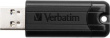 Verbatim Pendrive PinStripe USB 3.0 Drive 128GB Black