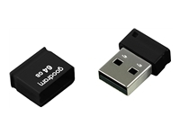 GOODRAM 64GB PENDRIVE USB 2.0 black mini UPI2-0640K0R11