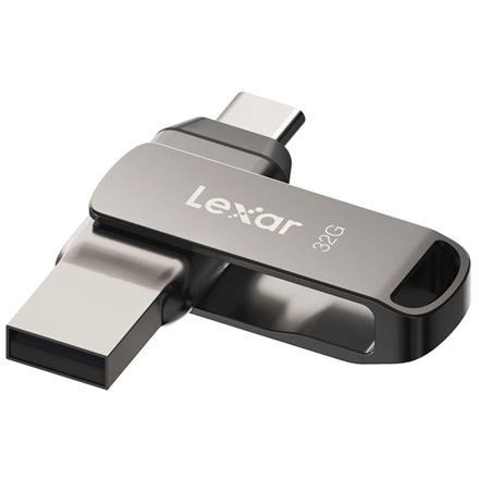 Lexar | 2-in-1 Flash Drive up to 100MB/s read | JumpDrive Dual Drive D400 | 32 GB | Type-C and Type-A USB 3.1 | Grey