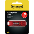 STICK 128GB USB 2.0 Intenso 3502491 Rainbow Line Red