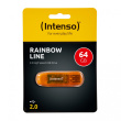 STICK RAMU 64GB Intenso Rainbow Line / orange