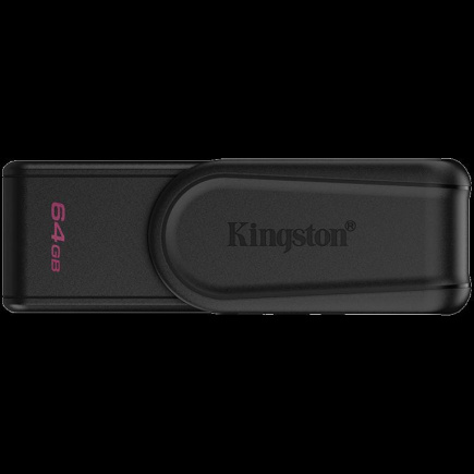 Kingston  64GB Portable USB 3.2 Gen 1 DataTraveler Exodia S (Black/Black)