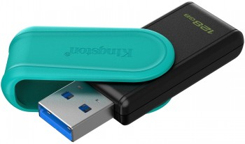 KINGSTON 128GB DATATRAVELER USB 3.2 EXODIA S (BLACK/TURQUOISE)
