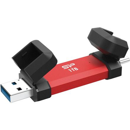 Silicon Power DS72 | 1000 GB | USB Type-A/USB Type-C 3.2 Gen 2 | Red