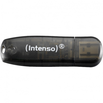 STICK 16GB 2.0 Intenso Rainbow Line schwarz