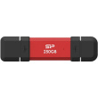 Silicon Power DS72 | 250 GB | USB Type-A/USB Type-C 3.2 Gen 2 | Red