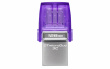 Kingston Technology DataTraveler microDuo 3C USB flash drive 64 GB USB Type-A / USB Type-C 3.2 Gen 1 (3.1 Gen 1) Purple, Stainless steel