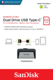 Sandisk Ultra Dual Drive USB Type-C USB flash drive 64 GB USB Type-A / USB Type-C 3.2 Gen 1 (3.1 Gen 1) Black,Silver