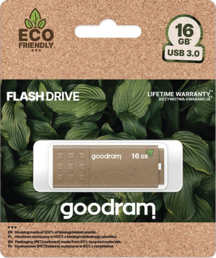 GOODRAM FLASHDRIVE 16 GB ECO FRIENDLY USB 3.0 RE