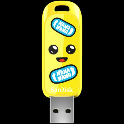 Sandisk, USB 3.2,Ingot Type-A,130MB/s,Fortnite Peely Edition,4x6 Box with Windowr,Global