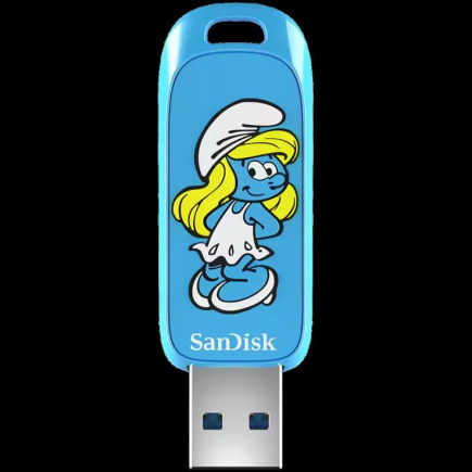 SanDisk USB 3.2,Ingot Type-A,130MB/s,Smurfette Edition,4x6 Blister,Global