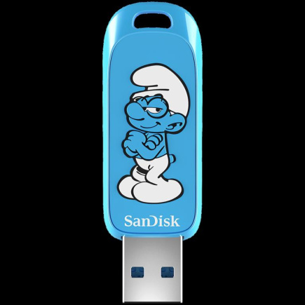 SanDisk USB 3.2,Ingot Type-A,130MB/s,Brainy Smurf Edition,4x6 Blister,Global