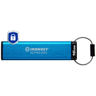 STICK 16GB Kingston IronKey Keypad 200C AES-256 USB-C retail