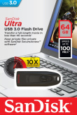SanDisk Ultra USB flash drive 64 GB USB Type-A 3.2 Gen 1 (3.1 Gen 1) Черный