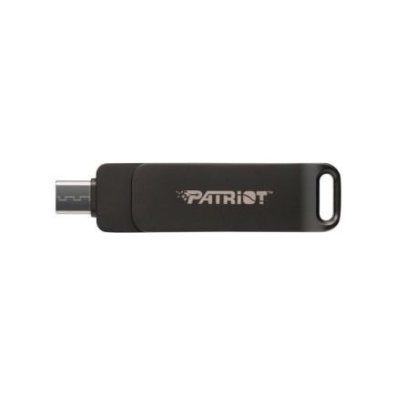 Flashdrive PATRIOT Rage R550 64GB 100 MB/S USB A+C Swivel Design (PE64GR550DSAD) Черный