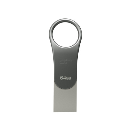 Silicon Power Mobile C80 USB flash drive 64 GB USB Type-A / USB Type-C 3.0 (3.1 Gen 1) Titanium Silicon Power Mobile C80 USB flash drive 64 GB USB Type-A / USB Type-C 3.0 (3.1 Gen 1) Titanium