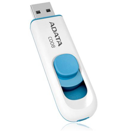 ADATA | C008 | 32 GB | USB 2.0 | Белый/Blue