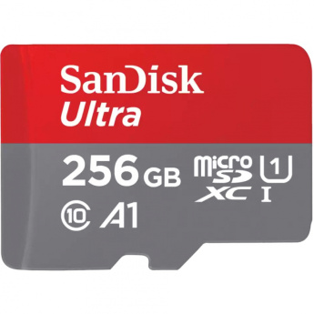 SanDisk 256GB Ultra microSDXC UHS-I Memory Card with SD Adapter - Up to 150MB/s, C10, U1, Full HD, A1, MicroSD Card