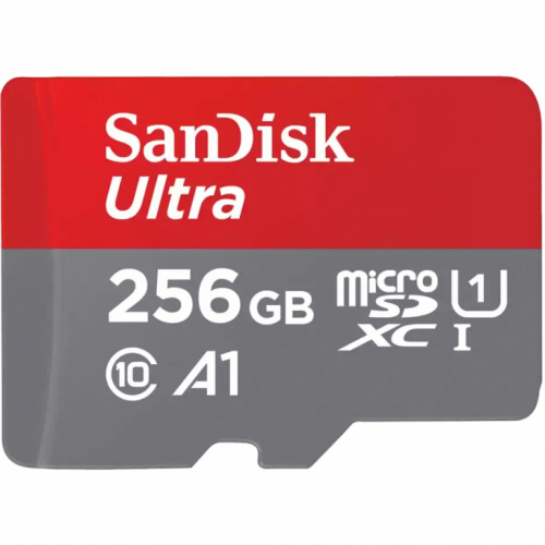 SanDisk 256GB Ultra microSDXC UHS-I Memory Card with Adapter - Up to 150MB/s, C10, U1, Full HD, A1, MicroSD Card