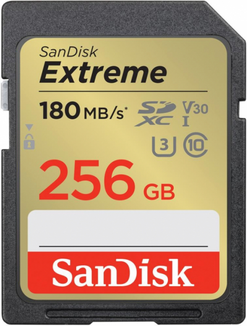 SanDisk Extreme SDXC 256GB 180/130 MB/s V30 UHS-I