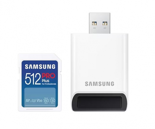Samsung Memory card SD PRO Plus MB-SD512SB/WW 512GB + reader
