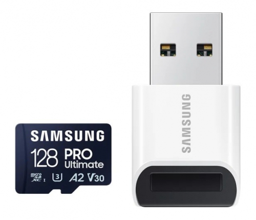 Samsung Memory card microSD MB-MY128SB/WW Pro Ultimate 128GB + reader