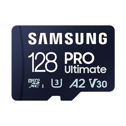 Samsung | MicroSD Card | PRO Ultimate | 128 GB | microSDXC Memory Card | Flash memory class U3, V30, A2 | SD adapter