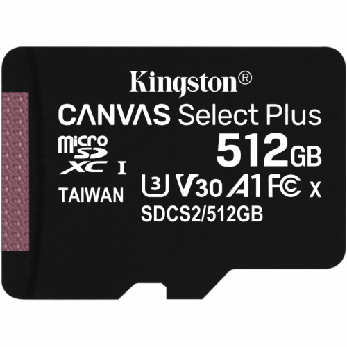 CARD 512GB Kingston Canvas Select Plus microSDXC 100MB/s