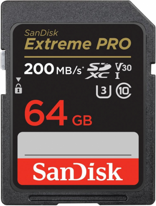 SanDisk Extreme Pro SDXC 64GB 200/90 MB/s V30 UHS-I U