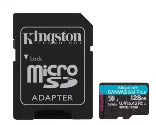 Kingston Memory card microSD 128GB Canvas Go Plus 170/90MB/s Adapter