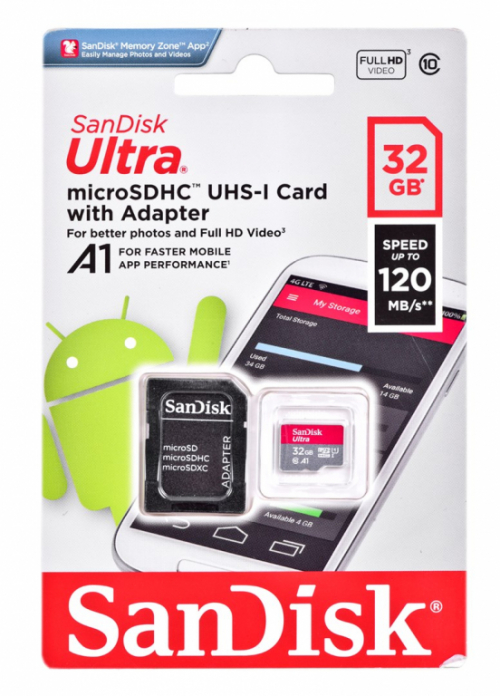Sandisk SDSQUAR-032G-GN6MN memory card 32 GB MicroSDHC Class 10 UHS-I